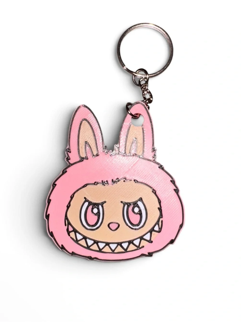 Pink Cosmetic Pouch and Accessory Set - Cute Character Labubu Design
